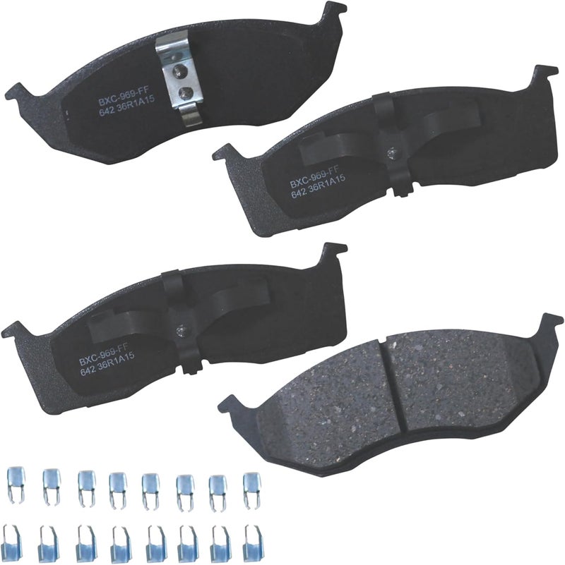 Bendix Premium SBC642 Ceramic Front Brake Pads for Chrysler Neon 1997-1995, Dodge Neon 1999-1995, Plymouth Neon 1999-1995 - Image 1